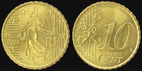 E francja 10 e cent 2003 siejaca kobieta km 1285.jpeg