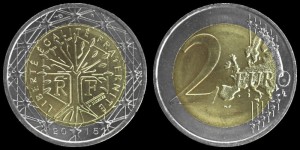 EURO-Francja stylizowane drzewo, 2 Euro 2015, KM 1414, Stan I
