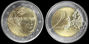 EURO-Francja,  2 Euro Bimetal 2018 Simone Veil, stan I