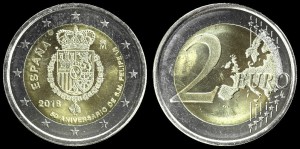 Euro-Hiszpania 2 Euro 2018, 50 urodziny króla Filipa VI, stan I