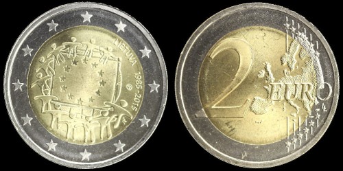 E Litwa 2 euro 30 lat flagi europejskiej 2015.jpeg