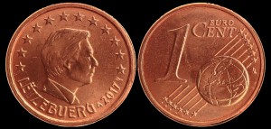 Euro-Luxemburg 1 Cent 2017 Książę Henryk, KM 75 Stan I 