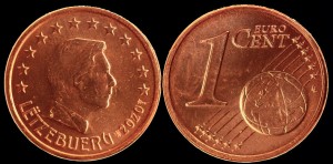 Euro-Luxemburg 1 Cent 2020 Książę Henryk, KM 75 Stan I  