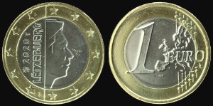 EURO-Luksemburg, 1 Euro Bimetal 2020, Książę Henryk, KM 92, Stan I