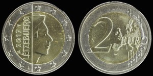 Euro-Luksemburg 2 Euro 2017 Książę Henryk, KM 93 Stan I 