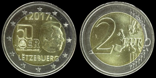 E Luksemburg 2 euro 2017 50 lat ochotniczej armii Luksemburga.jpeg