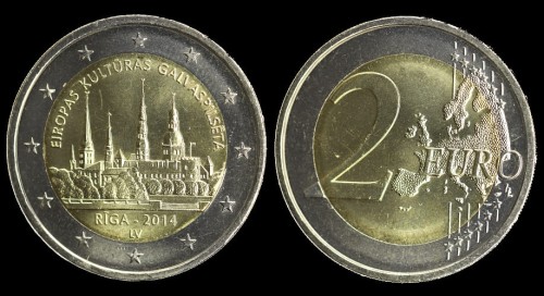 E Łotwa 2 euro 2014 Ryga km 158.jpeg