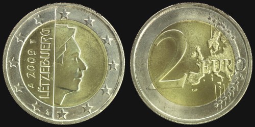 E Luksemburg 2 euro 2009 k henryk.jpeg