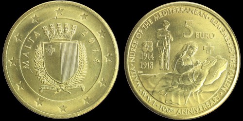 E Malta 5 euro 2014 100 lat wybuchu I w.ś..jpeg