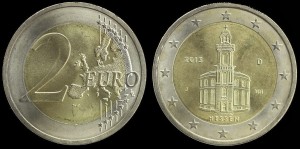 Euro-Niemcy 2 Euro Bimetal 2015 J Hessen, KM 336, Stan I 