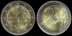 EURO-Niemcy, 2 Euro 2020 G Willy Brandt 50- roczn, stan I 