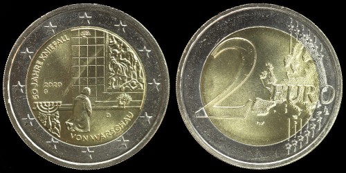E Niemcy 2 euro 2020 G Willy Brandt po pomnikiem Bohaterow Getta w Warszawie - 50 rocznica.jpeg