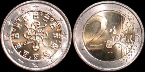 Euro-Portugalia 2 Euro 2003 Pieczęć Królewska z 1144, KM 747 Stan I.jpg