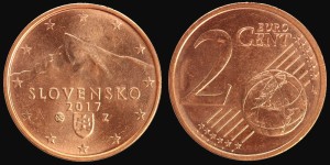 Euro-Słowacja, 2 Cents 2017 Krywań, KM 96