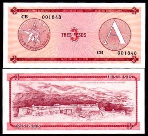 KUBA, 3 PESOS	(1985) Seria A Pick Fx2