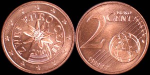 EURO-Austria Kwiat-Szarotka, 2 centy 2010, KM 3083, Stan I