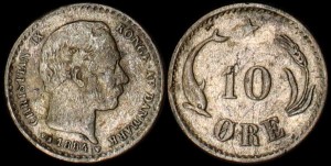 Dania, 10 Ore 1884, KM 794.1, Stan III