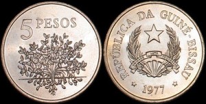 Gwinea Bissau, 5 Pesos 1977, KM 20, FAO