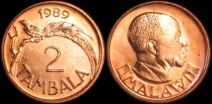 Malawi, 2 Tambala 1989, Rajski Ptak, KM 8.2a