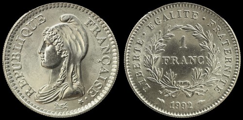 Francja 1 franc 1992 km km 1004.1.jpeg