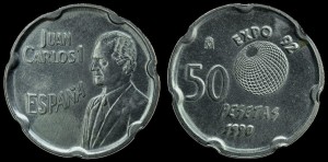 Hiszpania, 50 Pesetas 1990 EXPO '92, różne roczniki, KM 852, Stan I