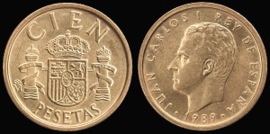 Hiszpania, 100 Pesetas, KM 826, Stan I