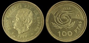 Hiszpania, 100 Pesetas 1999, KM 1006, Stan I