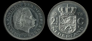 Holandia, 2,5 Guldena, różne roczniki, KM 191, Stan I-