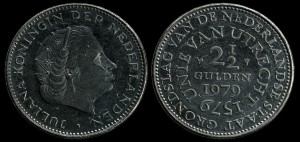 Holandia, 2,5 Guldena, 1979, 400 l Unii w Utrechcie KM 197, Stan II