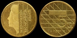 Holandia, 5 Guldenów, różne roczniki, KM 210, Stan II