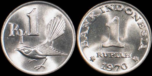 Indonezja, 1 Rupiah różne roczniki, KM 20, Stan I.jpg