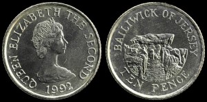 Jersey, 10 Pence 1992, KM 57.2, Stan I