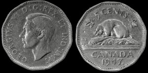 Kanada, 5 Cents różne roczniki, KM 39a Stan III