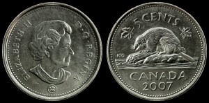 Kanada, 5 Cents 2007, KM 491, stan I