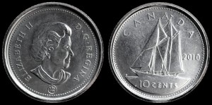 Kanada, 10 Cents 2010, KM 492 Stan I