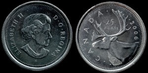 Kanada, 25 Cents 2006 P, KM 493, Stan I