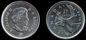 Kanada, 25 Cents 2016, KM 493, Stan I 