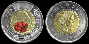 Kanada, 2 Dollars Bimetal 2018 100 lat zakończenia I w.ś. Stan I