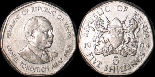 Kenia, 5 Shilling 1994, KM 23a, Stan I-.jpg