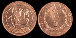 Madagaskar, 5 Ariary  1996, KM 23. stan I