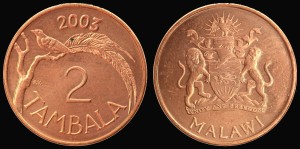 Malawi, 2 Tambala 2003, Rajski Ptak, KM 34a, stan I