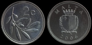 Malta, 2 Cents 2006, Oliwka, KM 94, Stan I