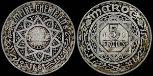 Maroko, 5 Francs (1951), KM 48