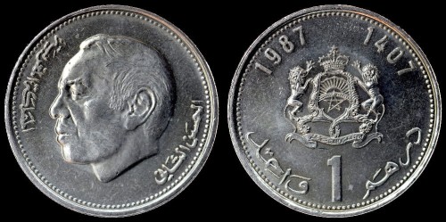 Maroko 1 dirham 1987 km 88.jpeg