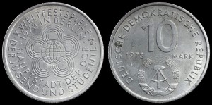Niemcy-NRD, 10 Marek 1973 A, Festiwal Młodzieży, KM 44, Stan I