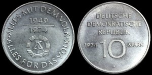 Niemcy-NRD, 10 Marek 1974 A, 1949-1974, KM 50, Stan I