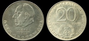 Niemcy-NRD, 20 Marek 1973 A, O. Groetewohl, KM 47, Stan I
