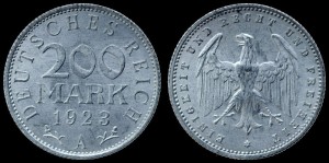 Niemcy, 200 Marek 1923A, KM 35, Stan I