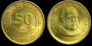 Peru, 50 Centimos, KM 295, stan I