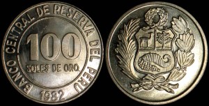 Peru, 100 Soles różne roczniki, KM 283, Stan I